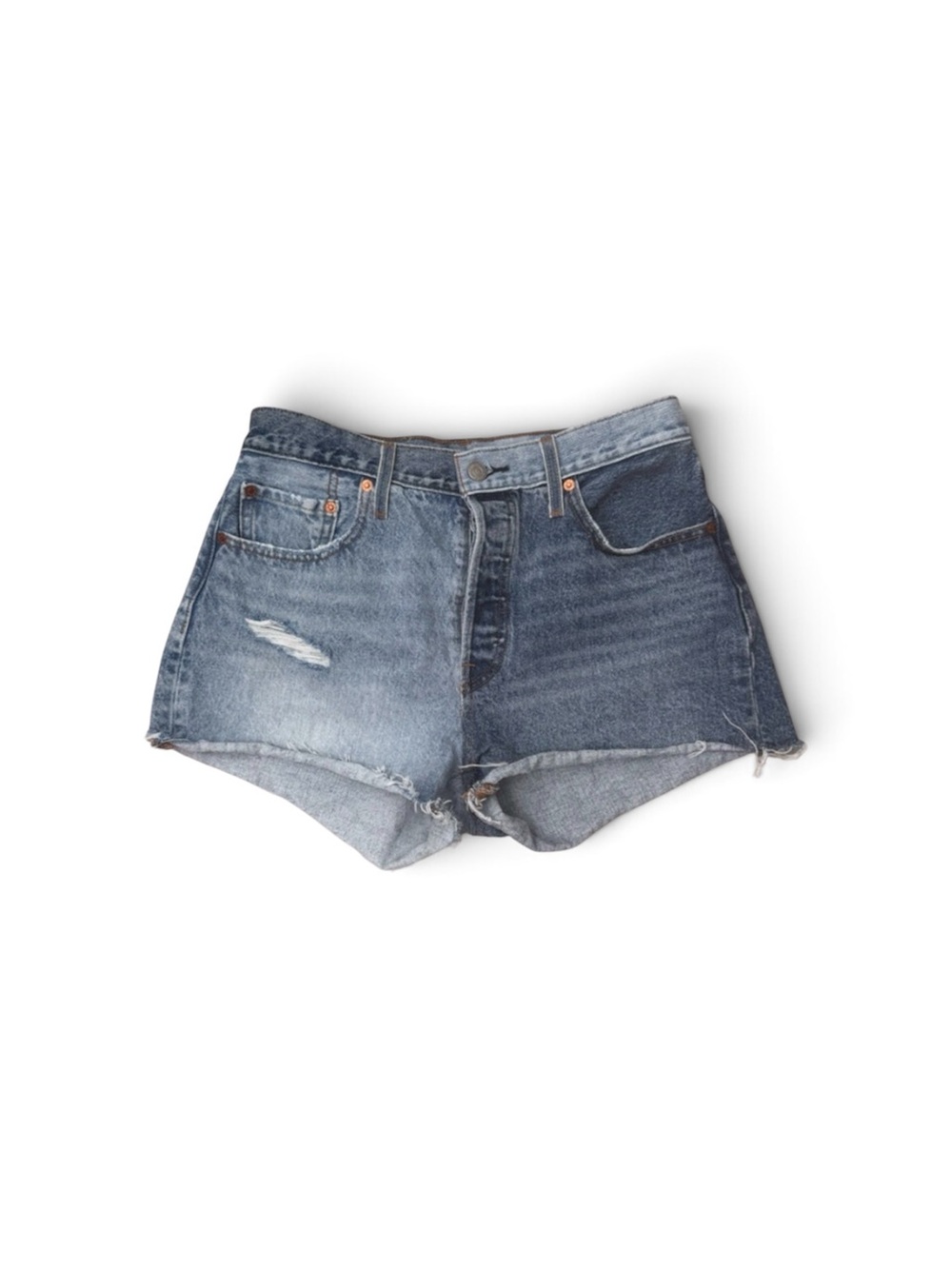 Levi's Two-Tone Blue Denim Jean Shorts
